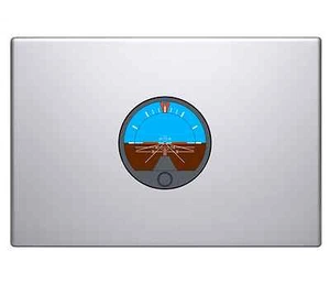 Attitude Indicator Macbook Pro Air Sticker  Decal Aviator Airplane Laptop Decal - Picture 1 of 1