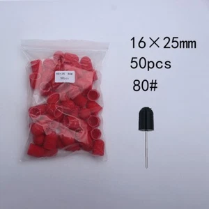 50Ppc/Set Nail Sanding Caps With Rubber Nail Drill Bit Electric Nail Clean Burr - Picture 1 of 90