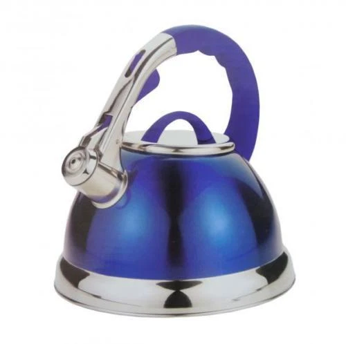 3.5L Stainless Steel Whistling Kettle with Silicone Handle Blue - Image 1 of 1