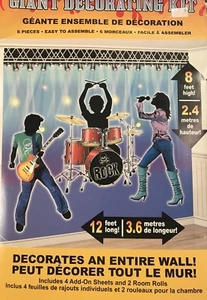 Rock Star Guitar Party Supplies Giant Decorating Kit 6 pc. - Picture 1 of 2