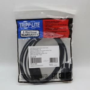 Tripp Lite P512-006 6 Foot VGA Monitor Replacement Gold Cable HD-15 Male/Male - Picture 1 of 8