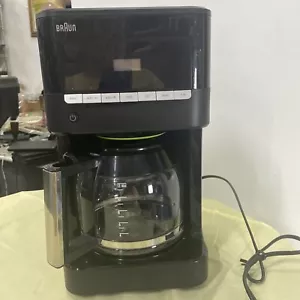 Braun - BrewSense 12 Cup Coffee Maker - Black - Model KF7000 Basket Missing - Picture 1 of 13