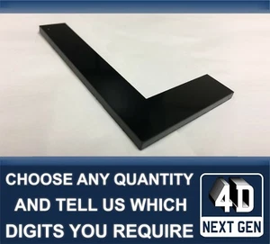 x1 4D Next Gen Laser Cut DIY Number Plate Characters Letter BLACK Letters Kit L - Picture 1 of 1