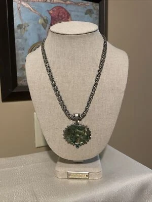 Chicos Silver Turquoise Pendant Necklace - Image 1 of 2