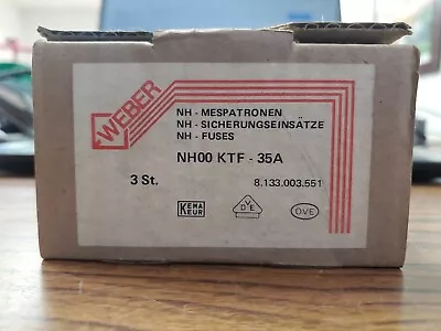 (3-PCS) WEBER NH00 KTF-35A FUSES (TA10MS) - Image 1 of 4