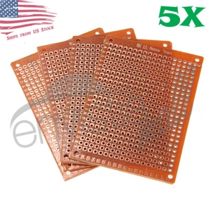 5 Stück 5 cm x 7 cm (2 x 3 Zoll) PCB Prototyping Perf Boards Breadboards DIY USA - Bild 1 von 5