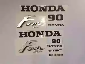 Honda 90 Außenborder 4-Takt Viertakt Nachbau Custom Silber & Gold Verkleidung - Bild 1 von 1