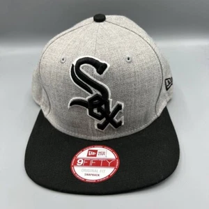 Chicago White Sox Hat Men Gray Black 9Fifty New Era MLB Snap Back Cap - Picture 1 of 8