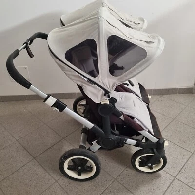 passeggino bugaboo donkey gemellare e fratellare con accessori - Immagine 1 di 3