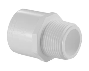 436 Serie PVC Rohrverschraubung - Reduzierung Stecker Adapter - Zeitplan 40 - 3/8×1/2" - Bild 1 von 13