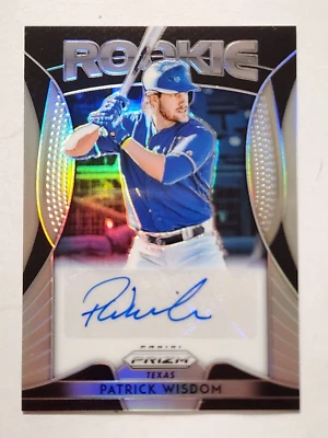 2019 PANINI PRIZM PATRICK WISDOM TEXAS AUTOGRAPH ROOKIE BASEBALL CARD D - Image 1 of 2