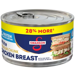 Swanson White Premium Chunk Canned Chicken Breast in Water, Fully Cooked Chicken - Picture 1 of 12