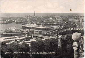 li 206- 1962 GENOVA - Porto visto dal Castello d'Albertis - VG in abbonamento - Imagen 1 de 1