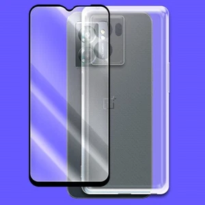 Schwarz Hartglas Displayschutzfolie Soft Case f T-Mobile OnePlus Nord N300 5G - Bild 1 von 1