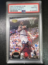 1992 Stadium Club #247 Shaquille O'Neal PSA 10 MEMBERS ONLY  Rookie card