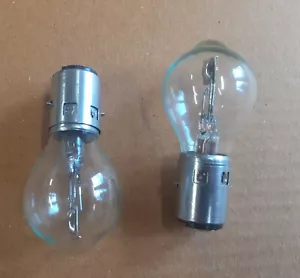 12V Yamaha YBR125 Honda CBR125 Headlight Bulbs Head Light BA20D 35/35W - Picture 1 of 3