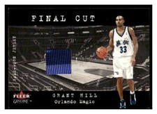 Grant Hill 2001 Fleer Genuine GAME WORN JERSEY NNO  MEM  Final Cut
