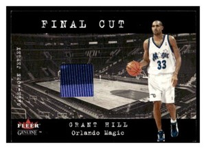 Grant Hill 2001 Fleer Genuine GAME WORN JERSEY NNO  MEM  Final Cut