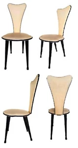 set di quattro sedie design umberto mascagni anni 60 vintage - Foto 1 di 5