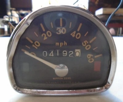 HONDA CA200, C200 Honda Touring 90 Speedometer early with Speedometer Cable - Image 1 of 4