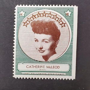 Catherine McLeod 1947 Hollywood Screen Movie Stars Stamp Trading Card - Picture 1 of 2