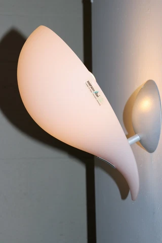 1990 Carlo Nason Murano Wall Lamp Rose Glass Cover