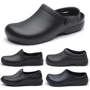 Men's Chefs Shoes Kitchen Nonslip Shoes Safety shoes Oil and Water Proof Leather - Picture 1 of 9