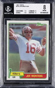 1981 TOPPS #216 JOE MONTANA BGS 8 - Picture 1 of 2