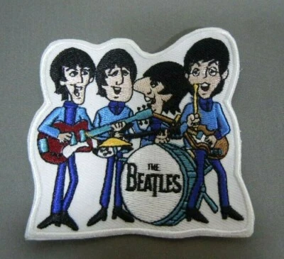 The BEATLES Performing  - Cartoon TV Series - Embroidered Iron-On Patch - 3 "   - Image 1 of 2