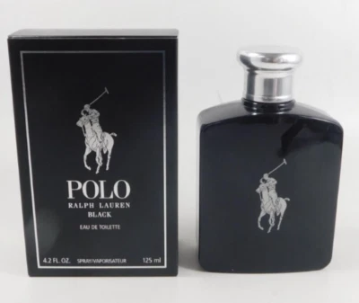 POLO BLACK Cologne Perfume Ralph Lauren 4.2 Oz 125 ml EDT Spray Men SEALED BOX - Image 1 of 4
