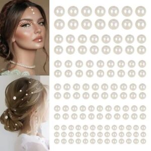 Pearls Pearls Stickers Self Adhesive Face Pearls Stickers  for Hair Face Makeup