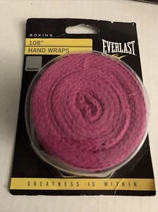 Everlast 108 Inch Polyester Cotton Boxing Sparring Training Hand Wraps Pink - Picture 1 of 5