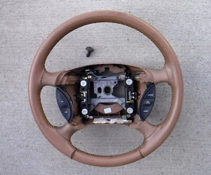STEERING WHEEL tan leather OEM 1995 Ford Mustang GT Convertible SN95, '94-'04 - Picture 1 of 12