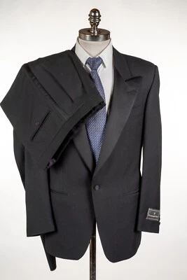 Traje Esmoquin ERMENEGILDO ZEGNA Lana Negro Sólido Ajuste Regular 36 R (EU 46) Foto 1 de 4