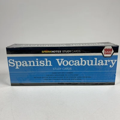 Spanish Vocabulary SparkNotes Study Cards 1000 Cards NEW SEALED - Image 1 of 4