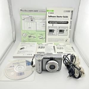 Canon PowerShot A620 7.1MP 4x Zoom Digital Camera With Accessories Works Great - Picture 1 of 24