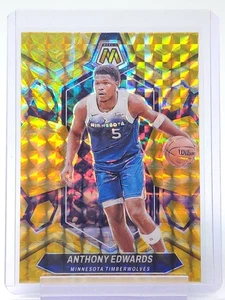 Anthony Edwards 2023-24 Panini Mosaic Reactive Yellow Prizm Timberwolves Q0014 - Picture 1 of 2