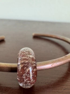 Auténtico abalorio de vidrio Trollbeads Brown Desert 2012 retirado 61392 Foto 1 de 4