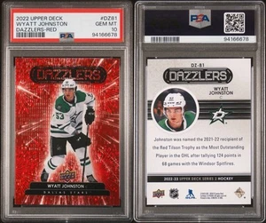 Wyatt Johnston 2022 Upper Deck #DZ81 Dazzlers RED Rookie PSA 10 Gem Mint - Picture 1 of 3