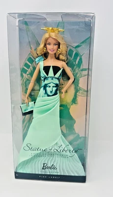 2009 Statue of Liberty Barbie Doll Dolls of the World Landmark Coll. T3772 NIB - Image 1 of 4