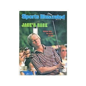 Jack Nicklaus Autografiado Firmado Personalizado Junio 1980 Sports Illustrated JSA - Imagen 1 de 3