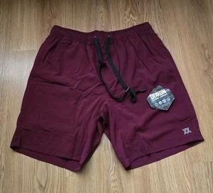 Dixxon Shorts Brad Lined Athletic Stretch Maroon Red Mens Medium  - Picture 1 of 10