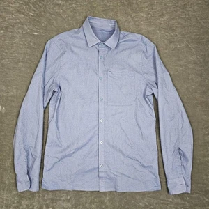 Lululemon Shirt Mens Medium Blue Commission Long Sleeve Pocket Office Casual - Picture 1 of 9