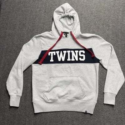 '47 Minnesota Twins Hoodie Sweatshirt Mens Medium Gray Fleece Pullover Baseball - Image 1 of 4