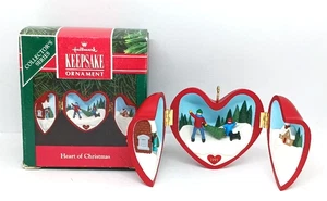 Vintage 1991 Hallmark Andenken datiert Ornament "Herz von Weihnachten" 2. in Serie - Bild 1 von 15