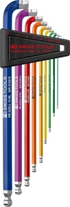 PB SWISS TOOLS multi-angle rainbow hex wrench set 2222LH-10RBCN - Picture 1 of 7