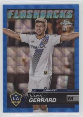 2023 Topps Chrome MLS Flashbacks Blue Wave Refractor /199 Steven Gerrard #168 - Image 1 of 2