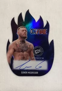 CONOR MCGREGOR 2024 PASE DE PRENSA TARJETA AUTÓGRAFA FIRMADA PREMIUM EN LLAMAS AUTOMÁTICA 2/3 - Imagen 1 de 2