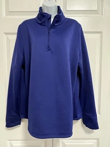 Men's ADIDAS BLUE 3-Stripe Logo Hoodie SZ LARGE - Picture 1 of 7