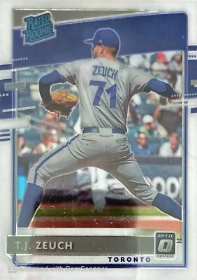 TJ ZEUCH 2020 PANINI DONRUSS OPTIC RATED ROOKIE MINT CARD - Image 1 of 2